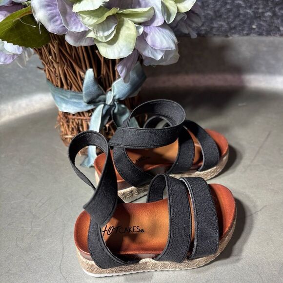 Kids Hotcakes Black Sandals Shoes Size 1 EPC Build a Bundle! - Picture 3 of 7